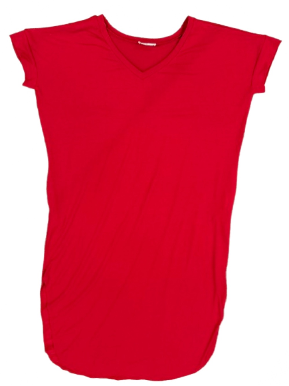 Zenana Women’s Red V-Neck Maxi Dress with Slits on Side Size Extra Large